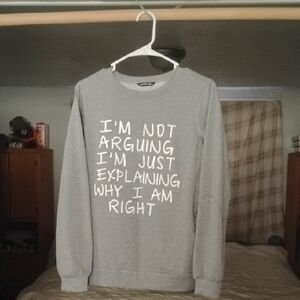 Gray Women's Crew Neck Sweater